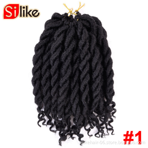 Goddess Fauxs Locs Crochet Braiding Hair Faux Locs crochet hair with Curly Ends 12 roots/pack Synthetic Hair Crochet Braids